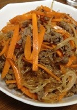 丼にしても美味しい！簡単チャプチェ-レシピのメイン写真