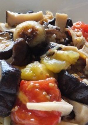 茄子・トマト・きのこのパスタ-レシピのメイン写真