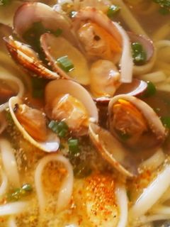 アサリの酒蒸しならぬアサリ塩バターうどん-レシピのメイン写真