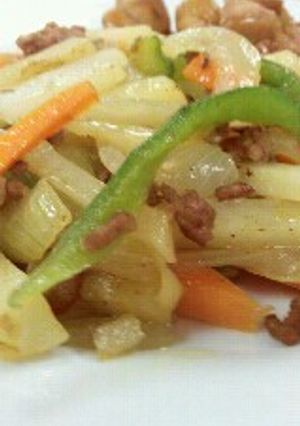 彩り野菜でじゃがいものカレーきんぴら-レシピのメイン写真