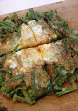 お好み焼き粉でつくるニラチヂミ-レシピのメイン写真
