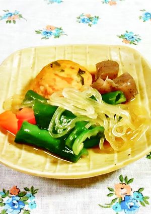 万願寺唐辛子とがんも・マロニーの煮物♪-レシピのメイン写真