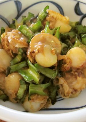 ホタテとシカクマメのバター醤油炒め-レシピのメイン写真