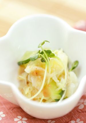 和テイスト✳貝柱入り野菜の梅肉和え-レシピのメイン写真