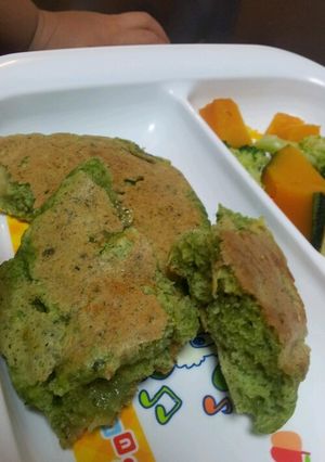 ほうれん草とバナナのホットケーキ-レシピのメイン写真