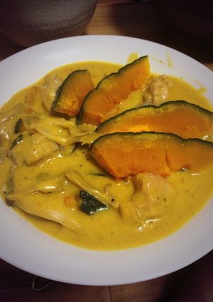 キノコとカボチャと鶏肉のクリーム煮-レシピのメイン写真