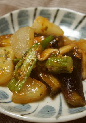 冬瓜とオクラで変わり麻婆ナス☆市販調味料-レシピのメイン写真