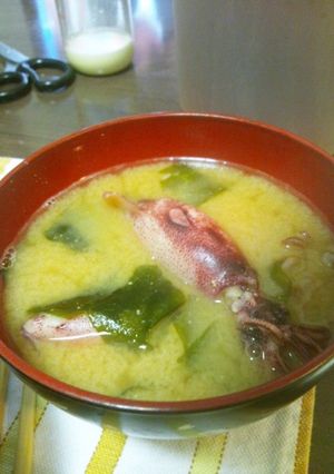 おいしいよ～(´ｪ｀)やりいかのお味噌汁-レシピのメイン写真