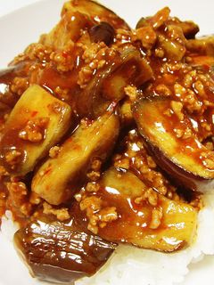 簡単激辛♪麻婆茄子丼。-レシピのメイン写真