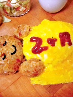 簡単可愛い♪オムライスdeねんねベビー-レシピのメイン写真