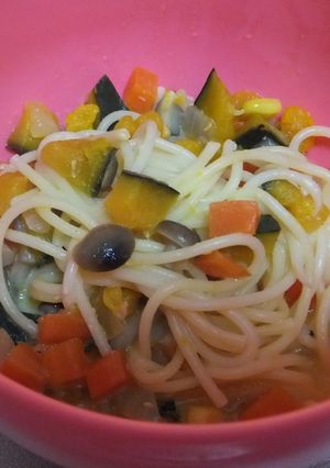 コーンスープパスタ-レシピのメイン写真