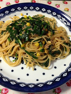 ニラツナコーンの和風パスタ☆-レシピのメイン写真