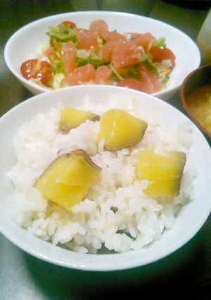 ほんのり塩味が♡さつまいもご飯-レシピのメイン写真