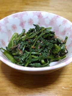 レンジで簡単!春菊の辛子酢和え-レシピのメイン写真