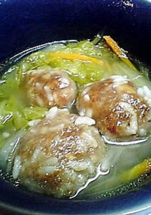 ごはん入り肉団子のスープ-レシピのメイン写真