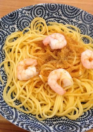 鍋ひとつ 茹で上げカラスミパスタ-レシピのメイン写真