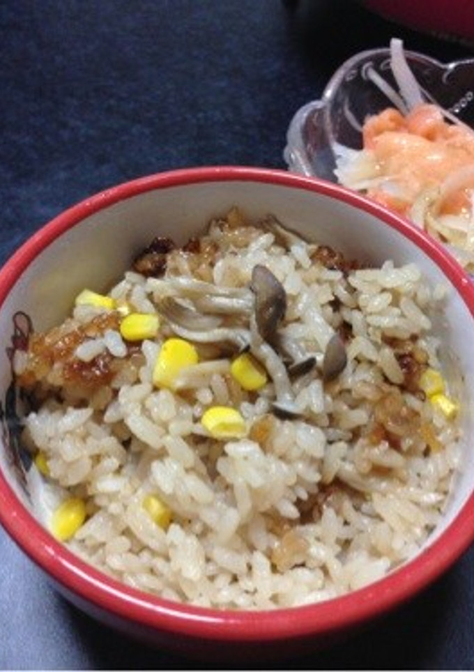 キノコとコーンの炊き込み御飯-レシピのメイン写真