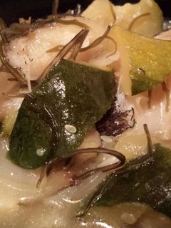 カラスカレイズッキーニ玉葱昆布白だし煮-レシピのメイン写真