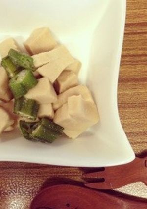 幼児食1歳 オクラ高野豆腐煮-レシピのメイン写真