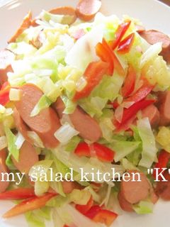 キャベツとソーセージの温サラダ-レシピのメイン写真