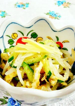 もやしとうす揚げ・きゅうりの酢の物♪-レシピのメイン写真