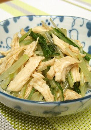 ささみと水菜のゆずぽん酢和え-レシピのメイン写真