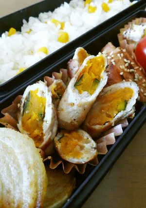 かぼちゃの豚巻き弁当☆-レシピのメイン写真