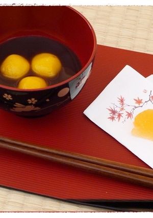 お月見汁粉　～かぼちゃの白玉　十五夜に～-レシピのメイン写真