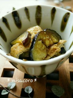 m茄子とうす揚げのレンジ煮-レシピのメイン写真