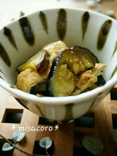 m茄子とうす揚げのレンジ煮-レシピのメイン写真