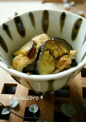 m茄子とうす揚げのレンジ煮-レシピのメイン写真