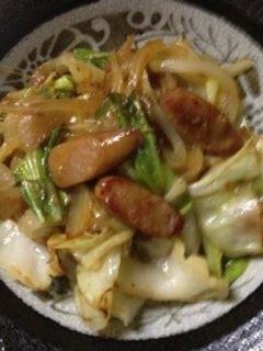 簡単! キャベツとウィンナーのカレー炒め-レシピのメイン写真