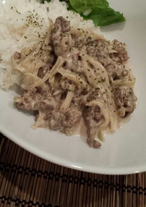 15分でカフェ飯♪牛肉のクリームシチュー-レシピのメイン写真