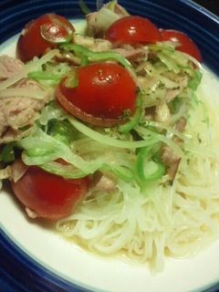 鴨ハムと素麺でカペリーニ-レシピのメイン写真