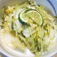 白菜と豆苗のすだち蒸し