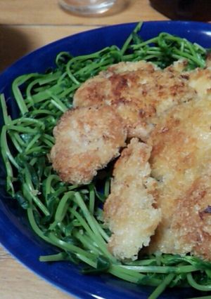 ♡鶏むね肉のパン粉揚げ焼き♡-レシピのメイン写真