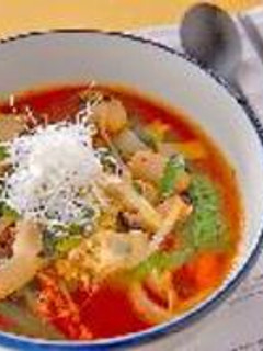 カキ・キムチ味のスープ-レシピのメイン写真