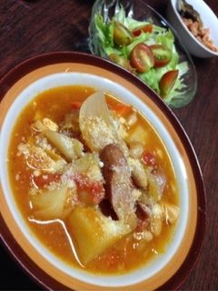 ごろごろ野菜のトマト煮込み-レシピのメイン写真