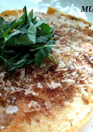 大葉と梅の薄焼きお好み♪-レシピのメイン写真