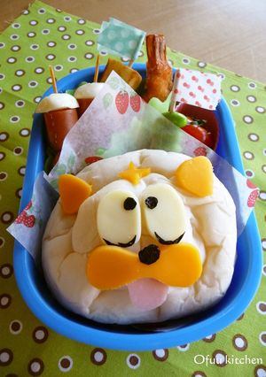 キャラ弁♪白パンde獅子丸-レシピのメイン写真