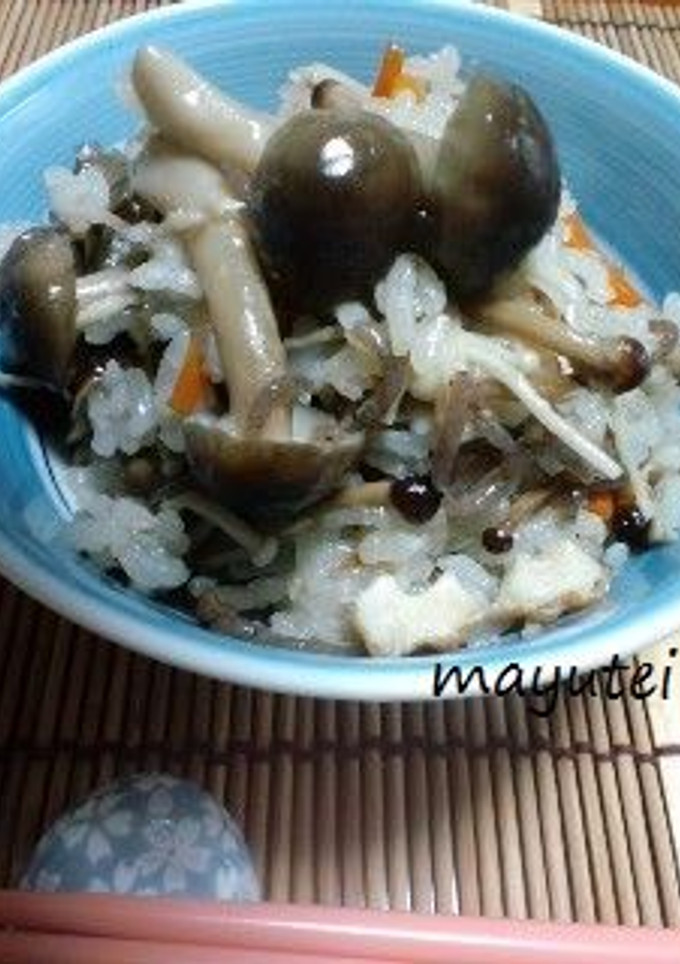 ☆かさまし☆きのこの炊き込みごはん-レシピのメイン写真