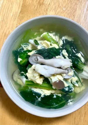 胃腸にやさしい小松菜たまごスープ-レシピのメイン写真