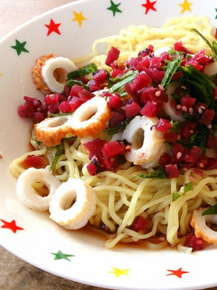 ざるラーメン☆梅しそバージョン-レシピのメイン写真