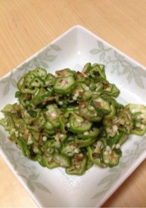 簡単☆梅風味オクラ和え-レシピのメイン写真