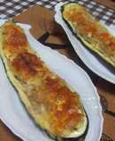ジューシィ☆ズッキーニの肉詰めチーズ焼き