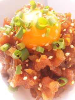 マグロのユッケ☆簡単おつまみ☆おかずにも-レシピのメイン写真