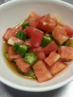 (★)オクラとトマトの酢の物-レシピのメイン写真