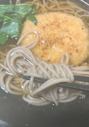 簡単　メンチカツ蕎麦-レシピのメイン写真