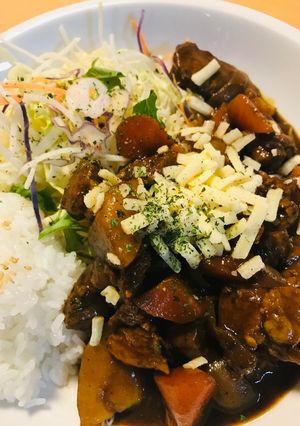 豚肉＆ベーシック具材のチーズのせカレー-レシピのメイン写真