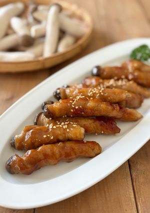 簡単♪ぶなクイーンの肉巻き／照り焼き-レシピのメイン写真